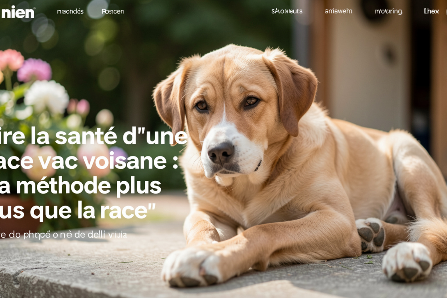 Deux fiches de race imprimées côte à côte sur une table, un bull terrier et un cocker anglais en photo, résultats de tests dessous